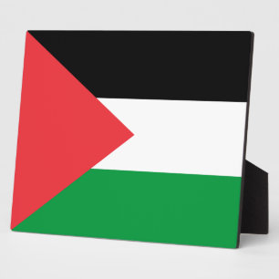 Plaque with flag of Palestine