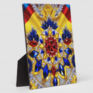 Plaque with Romania Colours Modern Design