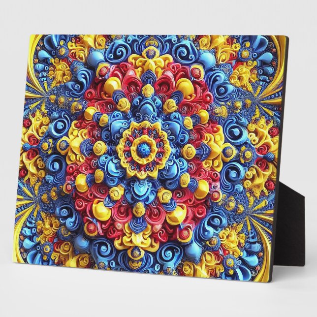 Plaque with Romanian Colours Modern Design (Side)