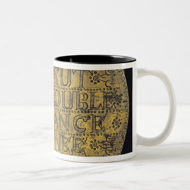 Plaque with the phrase Two-Tone coffee mug (Right)