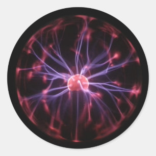 Plasma Ball Classic Round Sticker