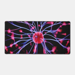 Plasma Ball Electrical Discharge Desk Mat
