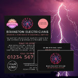 Plasma Ball, Electrician Advertising Flyer<br><div class="desc">Plasma Ball,  Electrician Advertising Flyers By The Business Card Store.</div>