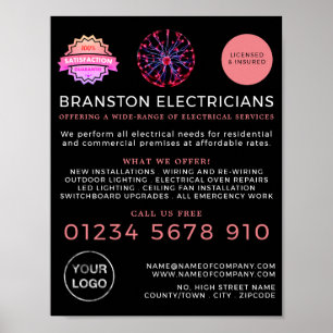 Plasma Ball, Electrician Advertising Poster