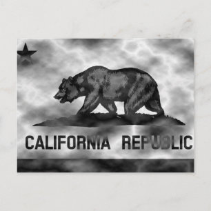 Plasma California Flag Postcard