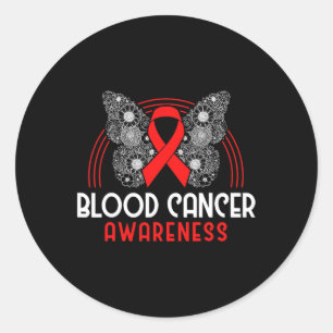 Plasma Cell Myeloma Survivor Blood Cancer Awarenes Classic Round Sticker