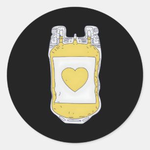 Plasma Donor Yellow He Plasma Chemist Classic Round Sticker