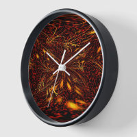 Plasma Fire wall clock