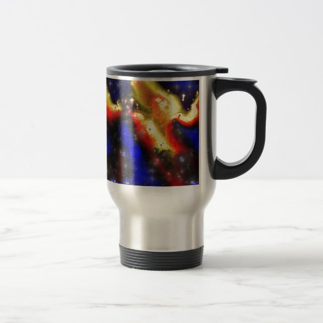 plasma fractal pattern travel mug (Right)