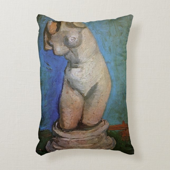 Plaster Statuette Female Torso by Vincent van Gogh Decorative Cushion (Front(Vertical))