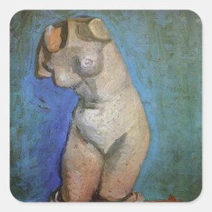 Plaster Statuette Female Torso by Vincent van Gogh Square Sticker