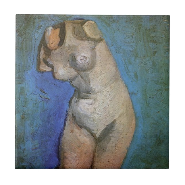 Plaster Statuette Female Torso by Vincent van Gogh Tile (Front)