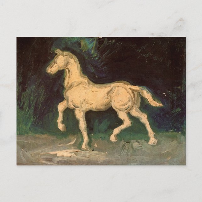 Plaster Statuette of Horse, Van Gogh Fine Art Postcard (Front)