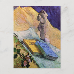 Plaster Statuette Rose 2 Novels Van Gogh Fine Art Postcard