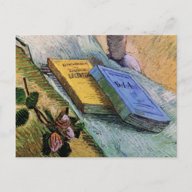 Plaster Statuette Rose and Novels Vincent van Gogh Postcard (Front)