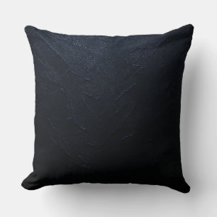 Plaster texture  in deep indigo color cushion