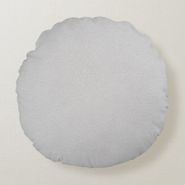 Plaster texture white housewall round cushion (Front)