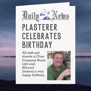 Plasterer Birthday Card to Personalise