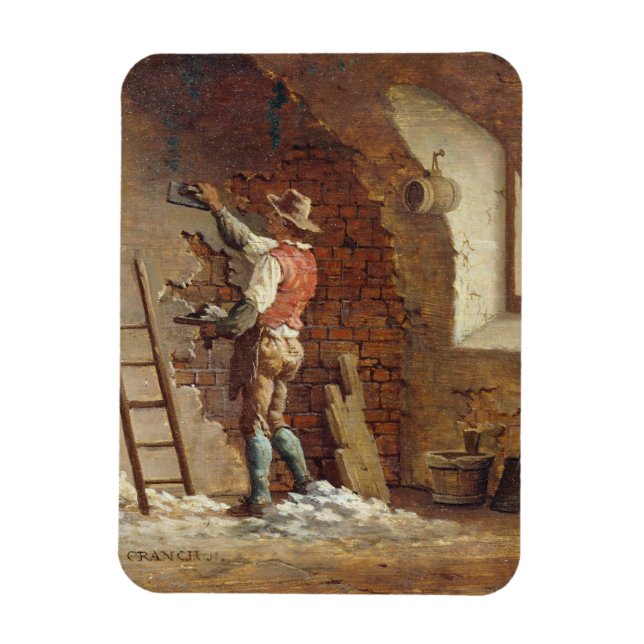 Plasterer, c.1807 (oil on panel) magnet (Vertical)