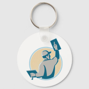 plasterer construction worker trowel key ring