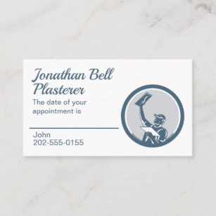 Plasterer Masonry Drywall Appointment Business Card