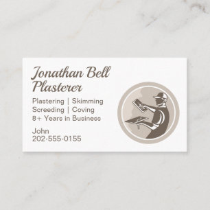 Plasterer Masonry Drywall Business Card