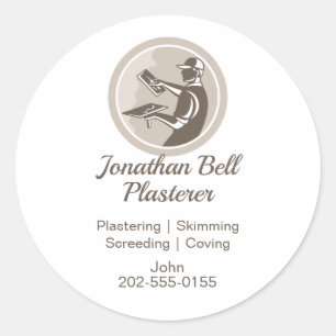 Plasterer Masonry Drywall Classic Round Sticker