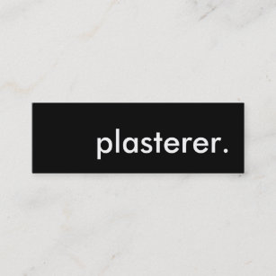 plasterer. mini business card