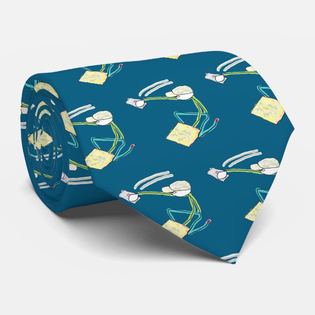 Plasterer Stickman Tie (Rolled)