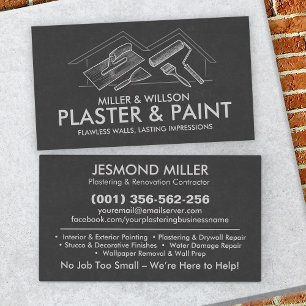 Plastering and Painting Services  Business Card