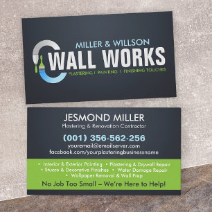 Plastering and Painting Services  Business Card