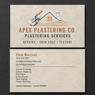 Plastering Professional Business Card