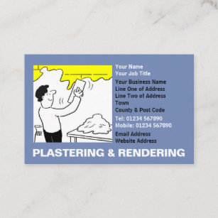 Plastering & Rendering Cartoon Business Card