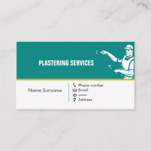 Plastering service business card