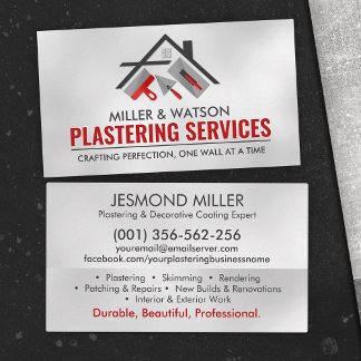 Plastering Services Business Card