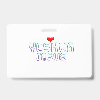 Plastic Badge - Horizontal Jesus Yeshua ID Badge