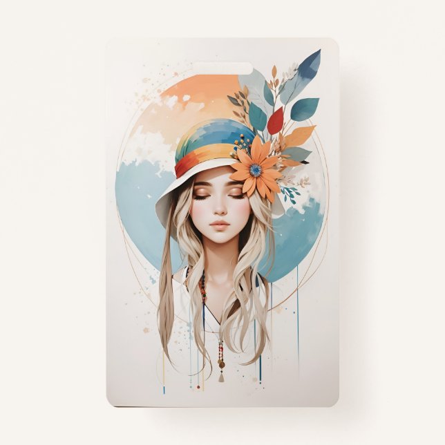  Plastic Badge - Vertical ID Badge (Front)