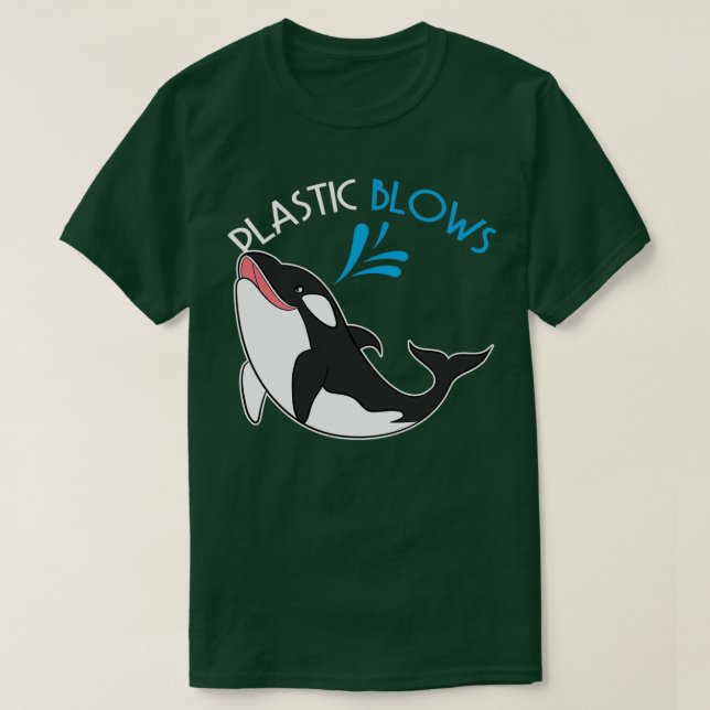 Plastic Blows Raise Awareness Whale Shirt (Design Front)