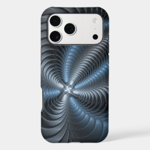 Plastic Blue Grey 3D Fractal Art Modern Abstract