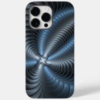 Plastic Blue Grey 3D Fractal Art Modern Abstract