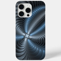 Plastic Blue Grey 3D Fractal Art Modern Abstract