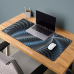 Plastic Blue Grey 3D Fractal Art Modern Abstract Desk Mat<br><div class="desc">Unique decorative patterned 3D artwork.
Design for your unusual psychedelic desk mat and more.</div>