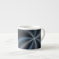 Plastic Blue Grey 3D Fractal Art Modern Abstract