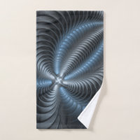 Plastic Blue Grey 3D Fractal Art Modern Abstract