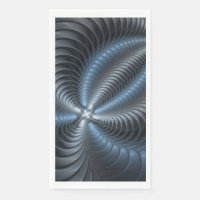 Plastic Blue Grey 3D Fractal Art Modern Abstract