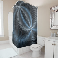Plastic Blue Grey 3D Fractal Art Modern Abstract