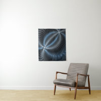 Plastic Blue Grey 3D Fractal Art Modern Abstract