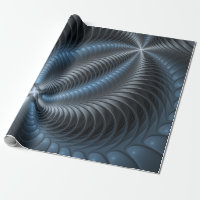 Plastic Blue Grey 3D Fractal Art Modern Abstract