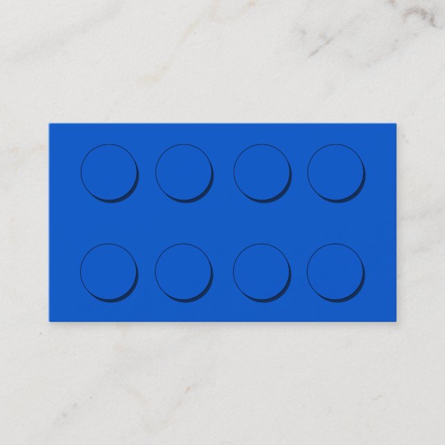Plastic Building Block (Blue) Business Card (Front)