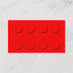 Plastic Building Block (Red) Business Card